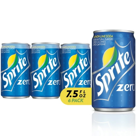(4 Pack) Sprite Zero Mini Cans Soda, 7.5 Fl Oz, 6 (Best Tasting Diet Drinks)