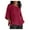 Wine, variant on AOOCHASLIY Womens Tops Women's Summer Fashion Cropped Sleeves Round Neck Cotton Line Loose Shirt Blouse