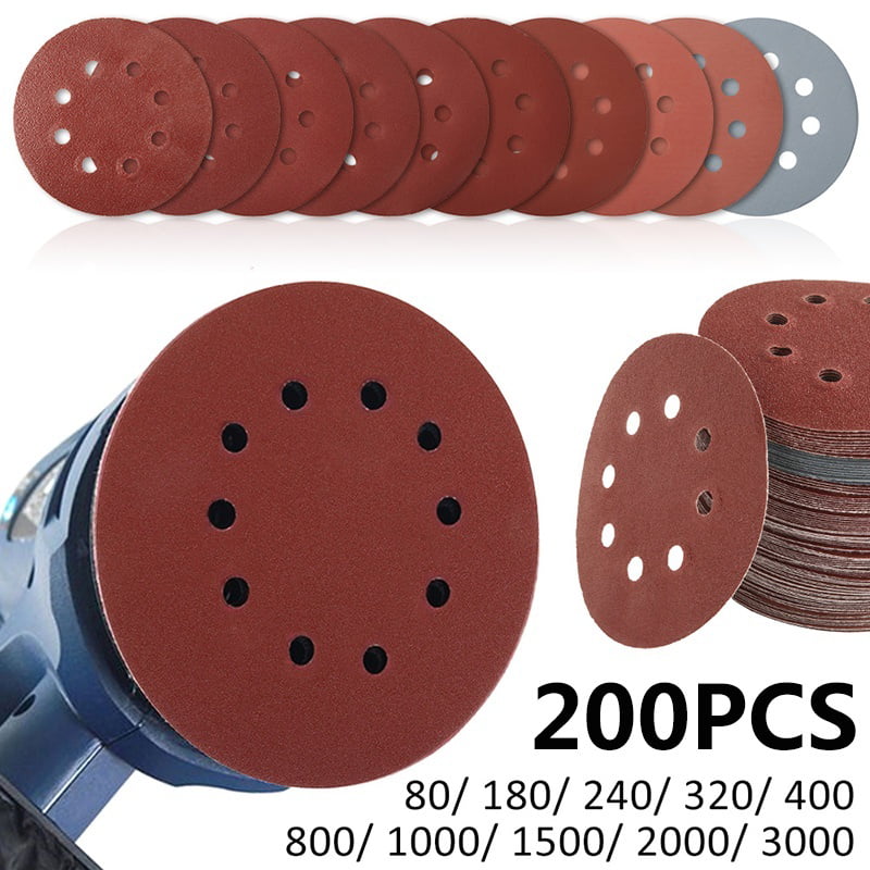 180 mm Sanding Discs p36-1200 Orbital Sandpaper Velcro Stick Red 1 Piece 