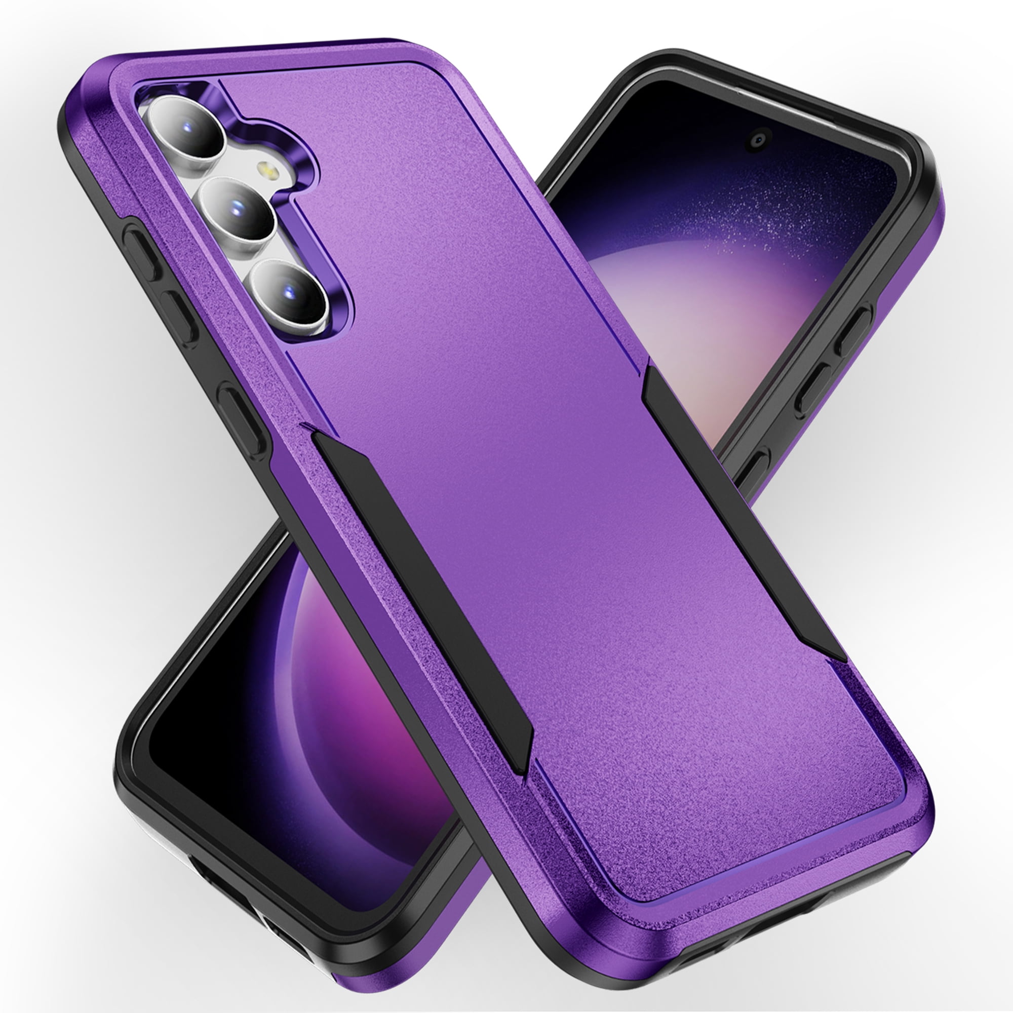 Dteck for Samsung Galaxy A27 Case, Heavy Duty Rugged Shockproof Protective Phone Cover for Samsung Galaxy A27, Purple+Black