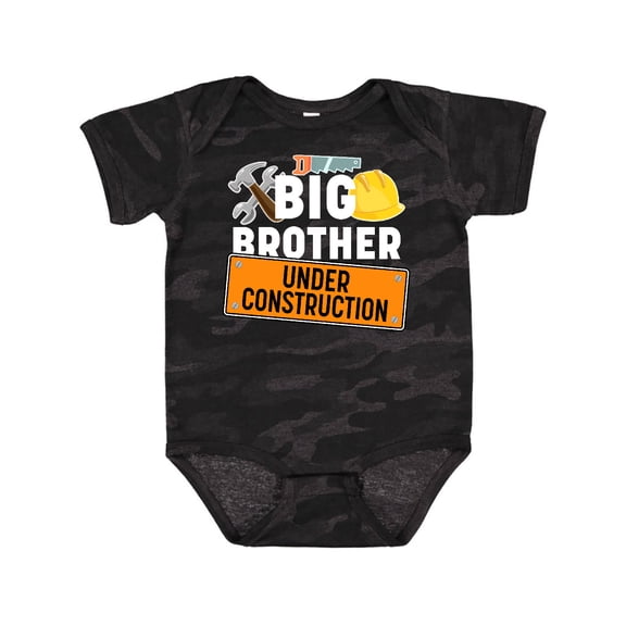 Inktastic Big Brother Under Construction Boys Baby Bodysuit