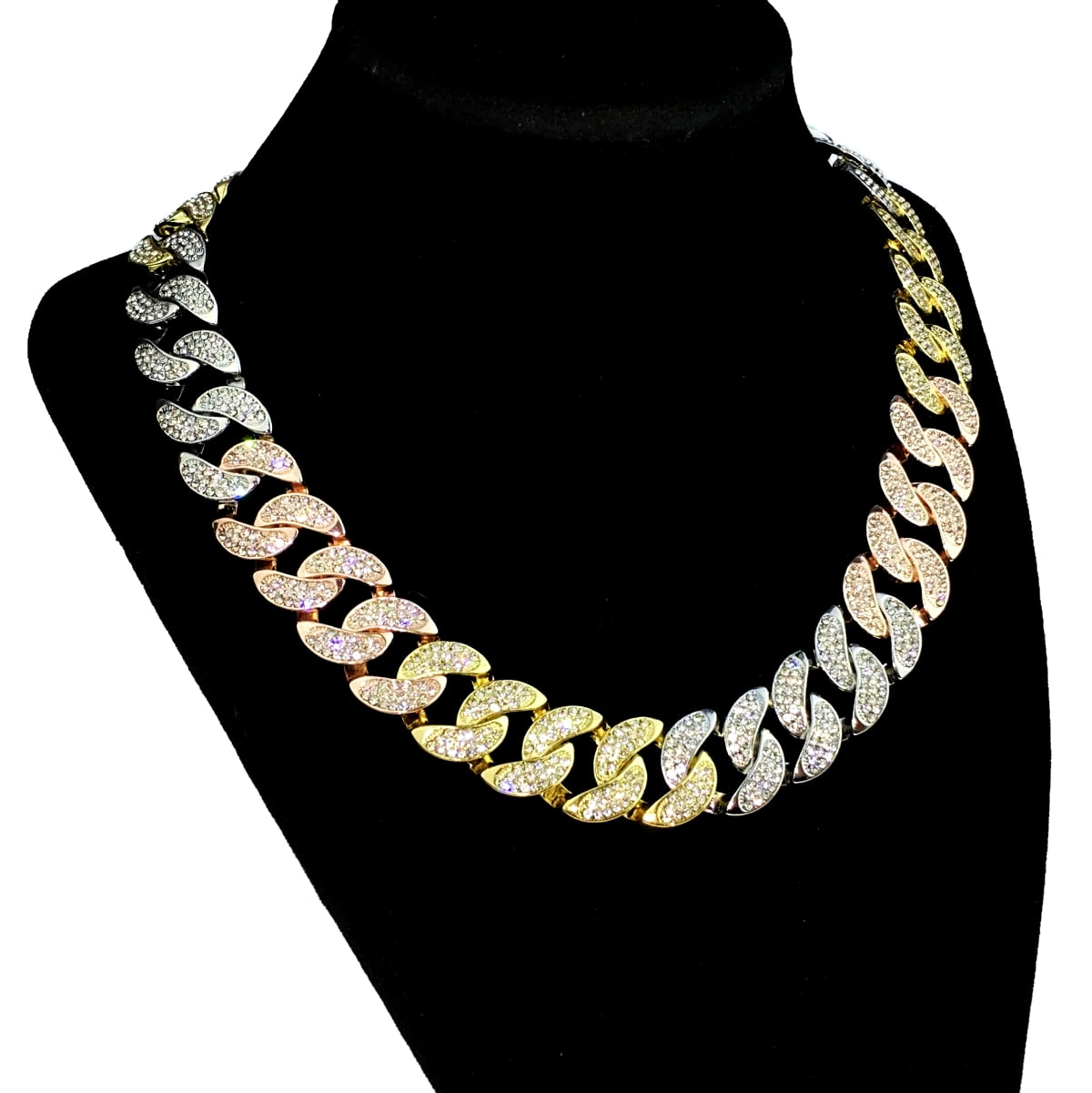 20 15mm 18 Unisex 11mm 24 30 Cuban Chain Necklace in Gold Tone 13mm