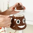 thumbnail image 2 of Poop Mug Funny Coffee Mug, Ceramic 20 OZ, Poop Emoji Creative Cute Decor Gifts to Child Girls Friends Birthday Christmas Housewarming, 2 of 5