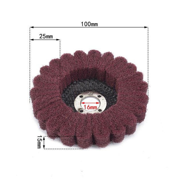 4 inch Scouring pad Buffing Wheel Nylon Fiber Flap Polish Grind Disc 100*16mm
