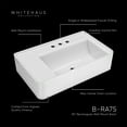 thumbnail image 4 of Alfi Trade B-RA75-1H 30 in. Rectangular Wall Mount Sink with Single Faucet Drilling & Rear Center Drain Location, 4 of 7