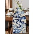 thumbnail image 4 of Navy Blue Octopus Coastal Table Runner 60 Inches, Nautical Summer Beach Rustic Bed Runner Dresser Scarves Tabletop for Indoor Outdoor Parties/Ceremony/Banquet, 13" x 60", 4 of 8