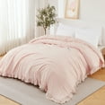 thumbnail image 1 of Garvee Heated Comforter Blanket Queen Size, Ruffle Electric Quilt with Wireless LCD Controller, Fast Heating & Overheat Protection, ETL Certified, Machine Washable(Pink, Queen 90"x90"), 1 of 10