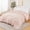 Pink, variant on Heated Blanket Comforter, Ruffle Electric Quilt, Wireless LCD Control, Fast Heating, Overheat Protection, ETL Certified, Machine Washable, White, Queen 90"x90"
