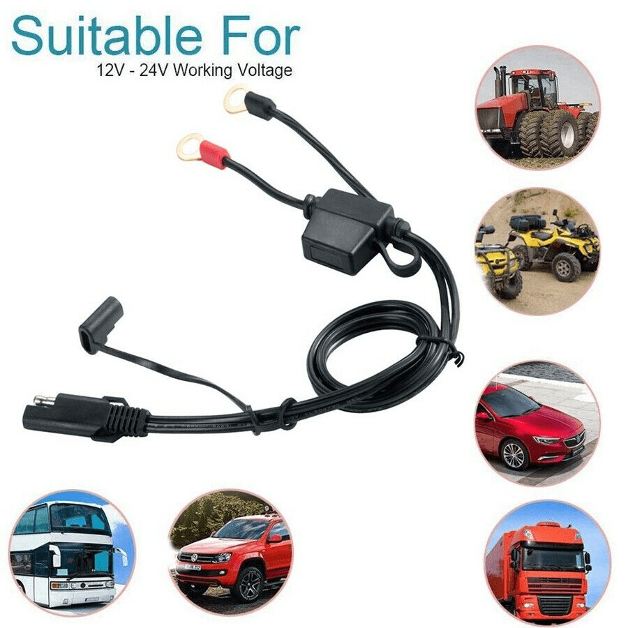 Replacement for Battery Tender Harness Snap Cord Ring Charger Terminal Wire