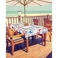 thumbnail image 2 of 4th of July Outdoor Tablecloth with Umbrella Hole and Zipper Red White and Blue Star Patriotic Tablecloths 60x102 Waterproof Table Cloths USA Flag Patio Table Cloth Cover for Independence Day Party, 2 of 6