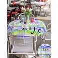 thumbnail image 6 of Outdoor Tablecloth with Umbrella Hole Zipper Colorful Plaid Round Tablecloth 54" Waterproof Outside Table Cloth Summer Flowers Shell Country Patio Table Cover Tablecloths for Picnic Party, 6 of 8