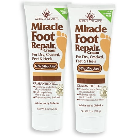 Miracle Foot Repair Cream (2) 8 oz.