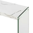 thumbnail image 4 of Convenience Concepts SoHo Table Console en V avec Tablette, Fini Bois Marbre Blanc, 4 of 6