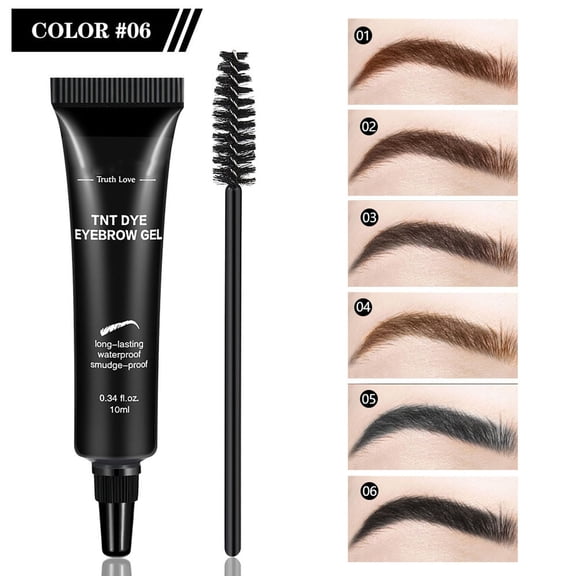 Eyelash & Eyebrow Color Kit, 2 in 1 Professional Lash & Brow Color Kit Lash Color Kit with Brush, Extreme Hold Tinted Eyebrow Gel, Waterproof Smudge-proof Professional Brow Color Kit, Eyebrow Makeup