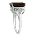 thumbnail image 2 of SZUL Women's 6 3/4 Carat Emerald Cut Garnet and Diamond Ring in 10K White Gold, 2 of 3