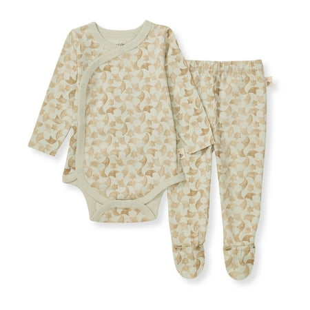 Burt's Bees Baby Organic Cotton Baby Boy Bodysuit & Pant Set, Sizes Newborn - 9 Months
