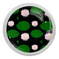 thumbnail image 1 of 4PCS Round Lotus and Leaves Cabinet Fluorescence Knob Glowing in the Dark Furniture Drawer Pulls Handle with Screws, 1 of 5