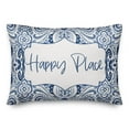thumbnail image 2 of Creative Products Happy Place Blue and White Paisley Pattern 14x20 Indoor / Outdoor Pillow, 2 of 3