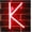 K, variant on Letter Neon Lights, LED Neon Night Light Neon Lights Wall Decorative Night Light for Kids Bedroom Battery USB Operated Red