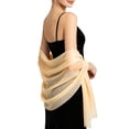 thumbnail image 2 of Trgacdwlo Ladies Floral Lace Shawl, Flowly Silhouette, Multi-Style Accessory for Short Trips and Long Vacations Beige, 2 of 3