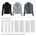 thumbnail image 2 of Women Cardigan Short Suits Slim Coat?Two Button Long women lapel small Sleeve Office Lapel Suits Small Blazer, 2 of 5