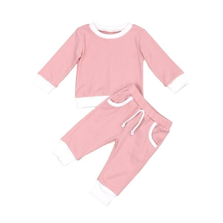 

WenaZao Baby Boys and Girls Fall Winter Knitted Long Sleeve Top and Long Pants