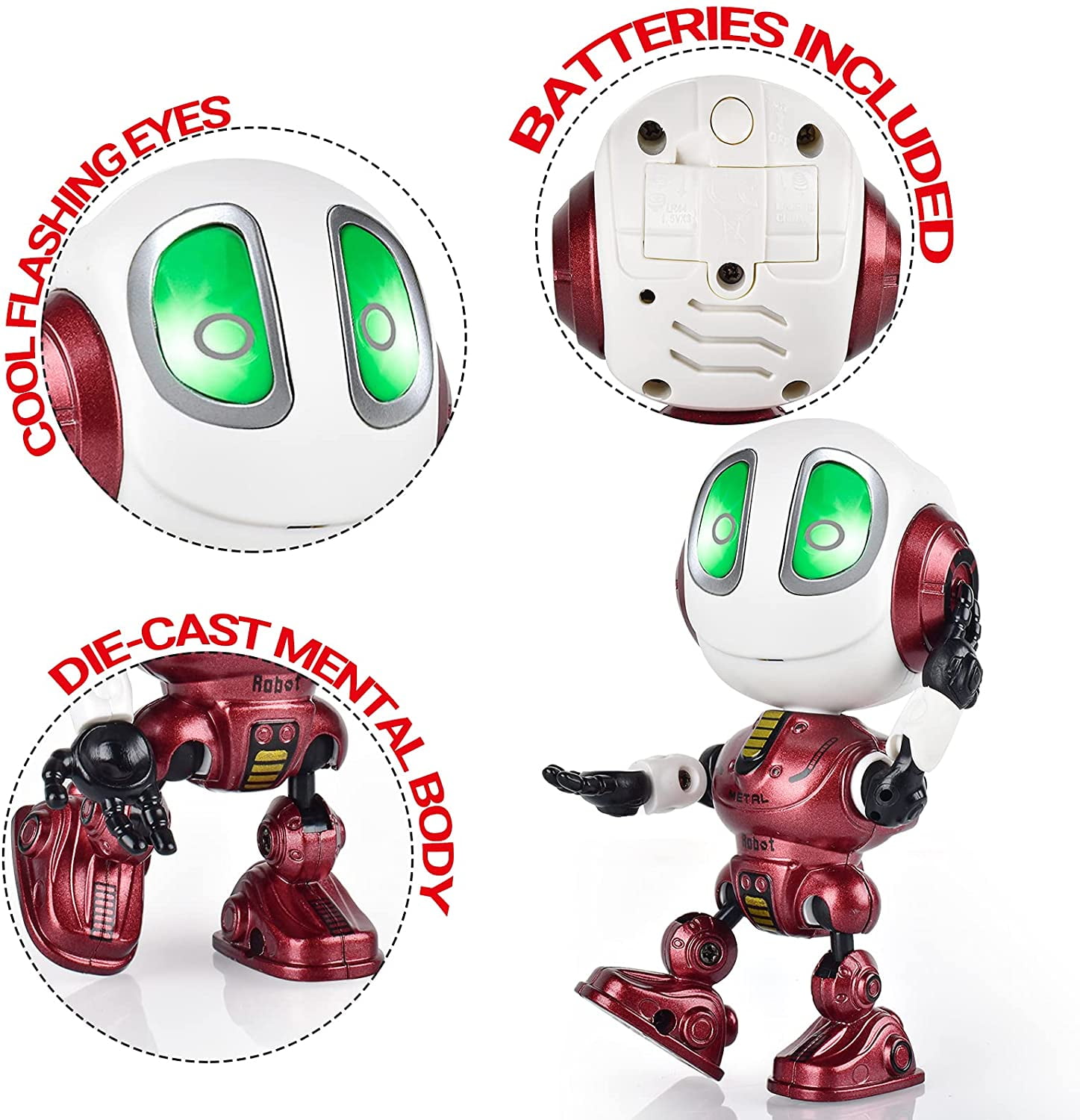 Buy MAINYU Talking Robots Toys for Kids,Metal Robot Kit with Sound