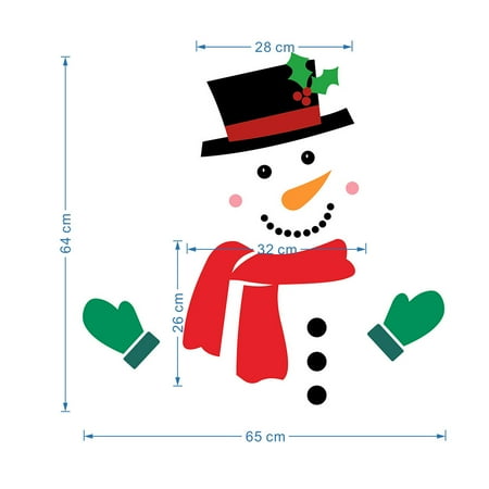 

Christmas Snowman Expression Magnetic Refrigerator Sticker Holiday Decoration DIY cartoon Garage door Waterproof wall sticker