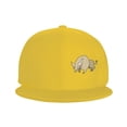 thumbnail image 2 of ZICANCN Cartoon Bull Baseball Caps, Trucker Hats for Men And Women, Adjustable Breathable Flat Caps, Yellow, 2 of 8