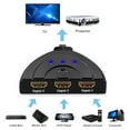 thumbnail image 5 of 3 Port HDMI Switcher Splitter 3D 1080P Full HD 3 Input 1 Output Auto High Speed HDMI Switch Switcher Splitter Cable Hub Box Adapter for HDTV DVD Xbox 360 With 24K Gold Plated Connector, 5 of 9