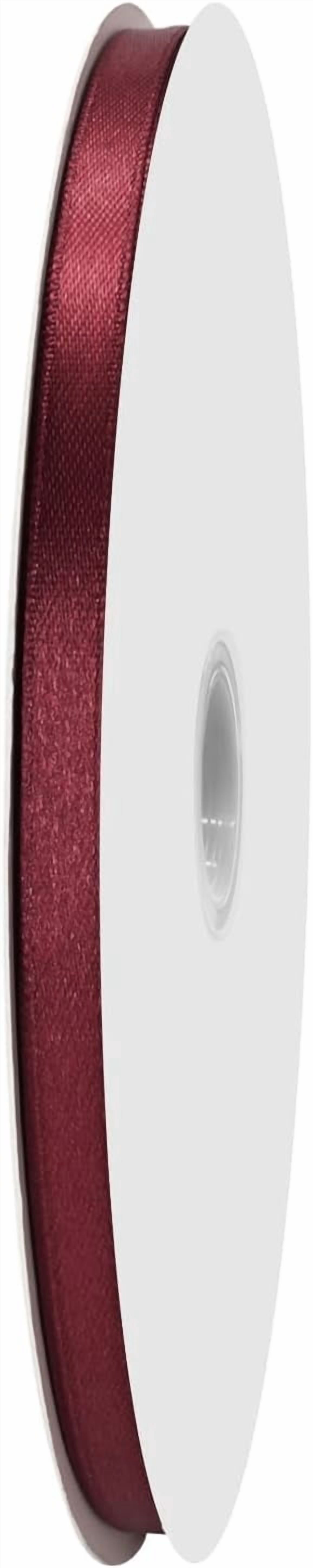 1/4 inch Wide 100 Yards Double Face Burgundy Satin Ribbon Fabric Ribbon for Gift Wrapping Very Suitable for Weddings Decoration Bouquet Balloons Arts Craft Sewing Hair Bow Invitation