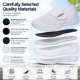 thumbnail image 5 of Qaltryn Wide Toe Sneakers for Women Breathable Mesh Slip-On Sneakers with Adjustable Strap Lightweight Comfort Sneakers Cushion Casual Womens Walking Shoes Non Slip Sole for Everyday Wear, 5 of 9