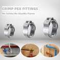 thumbnail image 4 of 60PCS 1/2 Inch PEX Clamps, Stainless Steel Single Ear Hose Clamps, 4 of 5