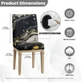 thumbnail image 5 of COEQINE Dining Room Chair Slipcovers Set of 2, Stretchable Universal Fit Parsons Chair Covers, Easy Clean Machine Washable Polyester Spandex for Home Hotel Decor, Marble Black, 5 of 7