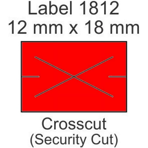 Red Labels for Contact Label Gun Models 6.18 & 7.18 (CGX1812)