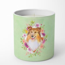 Carolines Treasures CK4342CDL Sheltie Shetland Sheepdog Soy Candle 10 oz Decorative Gift Scented Soy Candles for Home