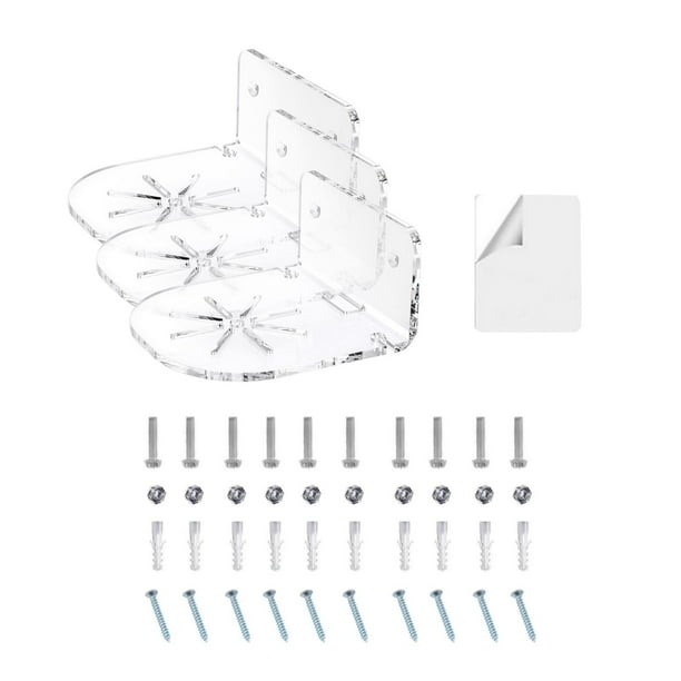 3 estantes de pared de acrílico para montar en la pared, organizador de almacenamiento de figuras de acción para el hogar, la cocina, el dormitorio,