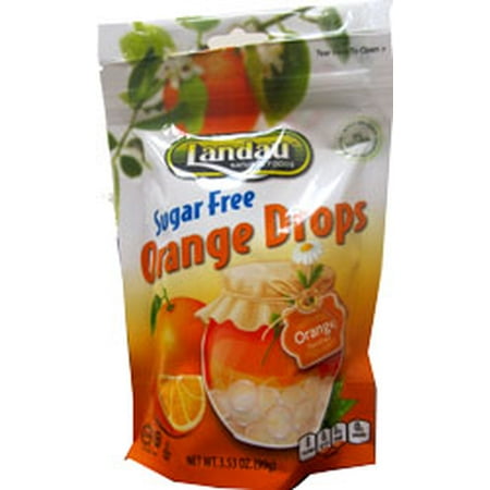 Landau Kosher Sugar Free Orange Drops  - 3.53 OZ (Candy Crush Sugar Drops Best Levels)