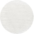 thumbnail image 6 of Unique Loom Davos Shag Collection Area Rug - Solid (2' Round White/Ivory), 6 of 6