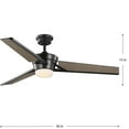 thumbnail image 2 of Kasota Collection 56-Inch Three-Blade Tan Linen/Oil Rubbed Bronze LED DC Motor Modern Ceiling Fan, 2 of 2