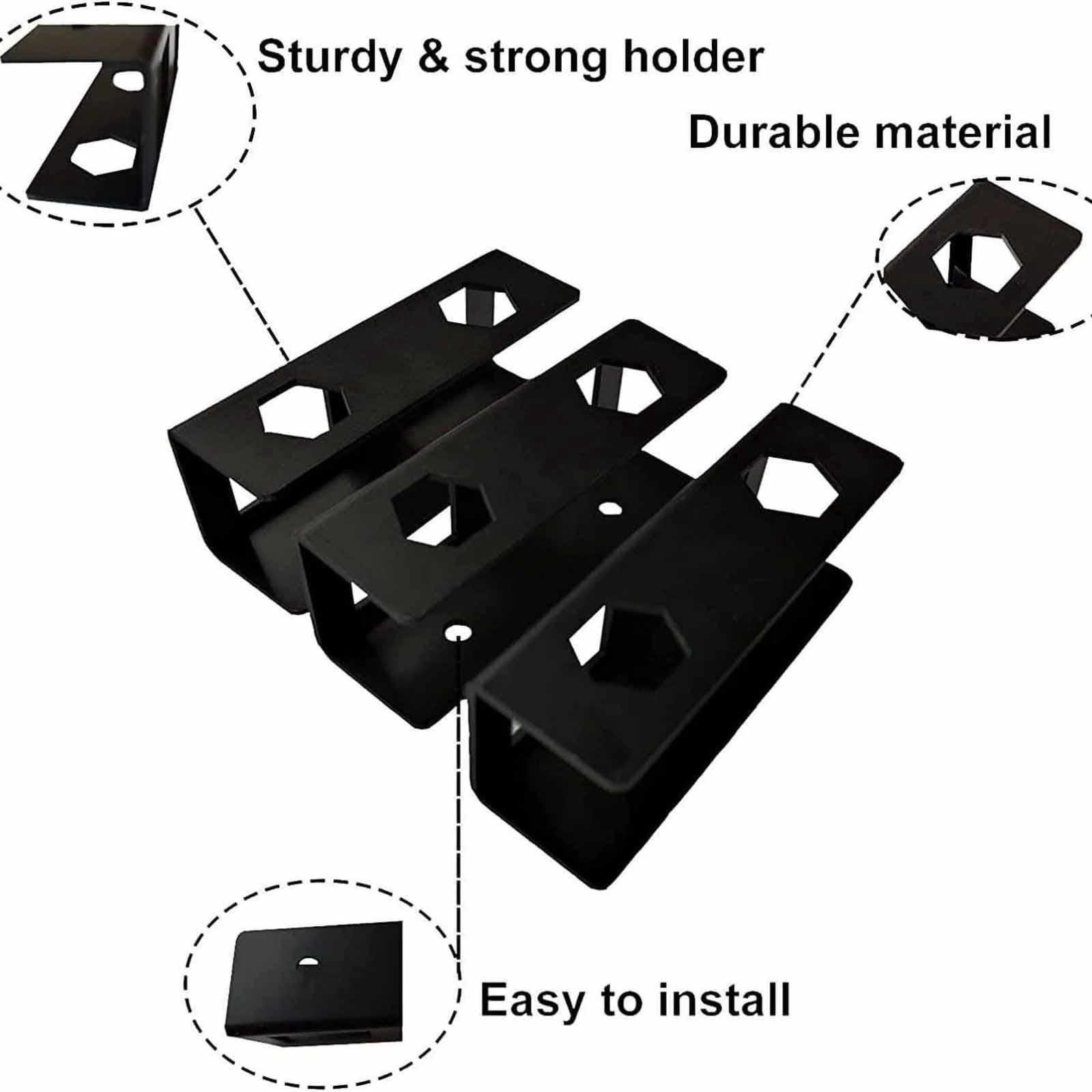 Mounting Brackets Under Desk Laptop Mount Bracket Durable Metal Notebook Storage Holder Save Desk Space for Office Home Silver 3 Pack