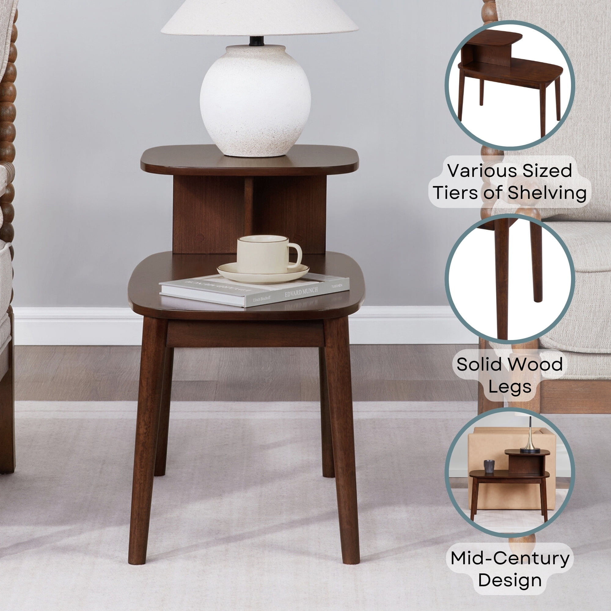 Convenience Concepts Maxwell Mid Century End Table