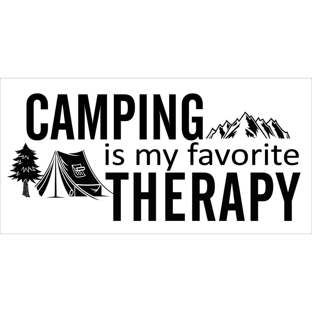 Stick And Peel Vinyl Camping Quotes Wall Decal - Camping Is My Favorite