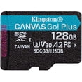 thumbnail image 2 of Kingston 128GB SDXC Micro Canvas Go! Plus Memory Card & Adapter Works with GoPro Hero 7 Black, Silver, Hero7 White Camera (SDCG3/128GB) Bundle with (1) Everything But Stromboli TF and SD Car, 2 of 3
