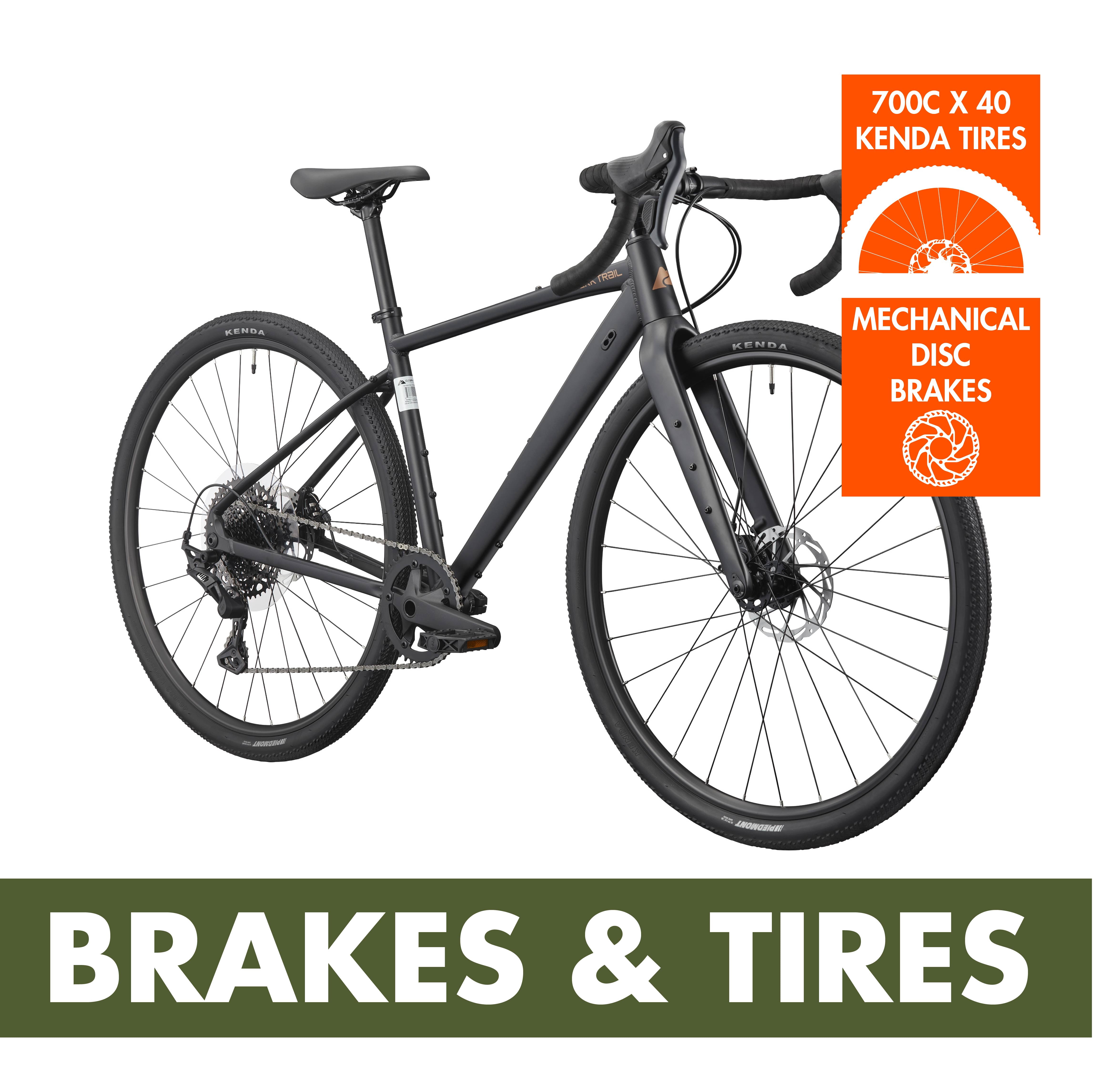 Ozark Trail G.2 Rebel Drop Bar Gravel Bike, 700C Wheels, Small Frame, Fits Riders 5'0" - 5'6", Black, Adult