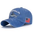 thumbnail image 1 of D & T-gorra de béisbol de algodón para hombre y mujer, gorro ajustable con decoración de tiburón, estilo vaquero Punk, protección solar, 2022, 1 of 4