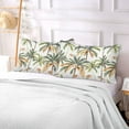 thumbnail image 5 of Palm Tree Leaf Plush Pillow Cases King Size Ultra Soft Warm Pillowcases with Zipper 20"x40", 5 of 9