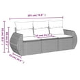 thumbnail image 2 of vidaXL Garden Sofa Set Black, Cream White, 2 of 4