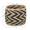thumbnail image 2 of Household Essentials Cattail and Paper Zee Basket, Natural and Black, 2 of 6