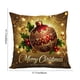 thumbnail image 3 of Funda de cojín navideña de 45 x 45 cm con motivos festivos | Funda de cojín cuadrada de poliéster suave para sofá cama | Fácil cuidado y cremallera oculta, 3 of 6